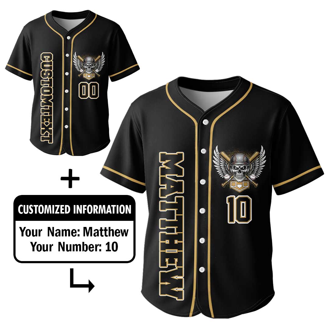 Real Papas Play Baseball - Custom Black Baseball Jersey