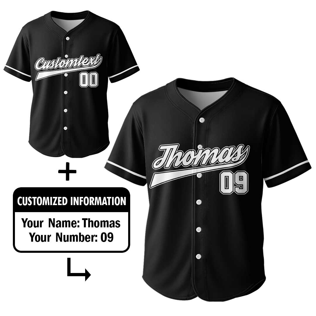 Super Cool Baseball Grandpa - Custom Black Baseball Jersey