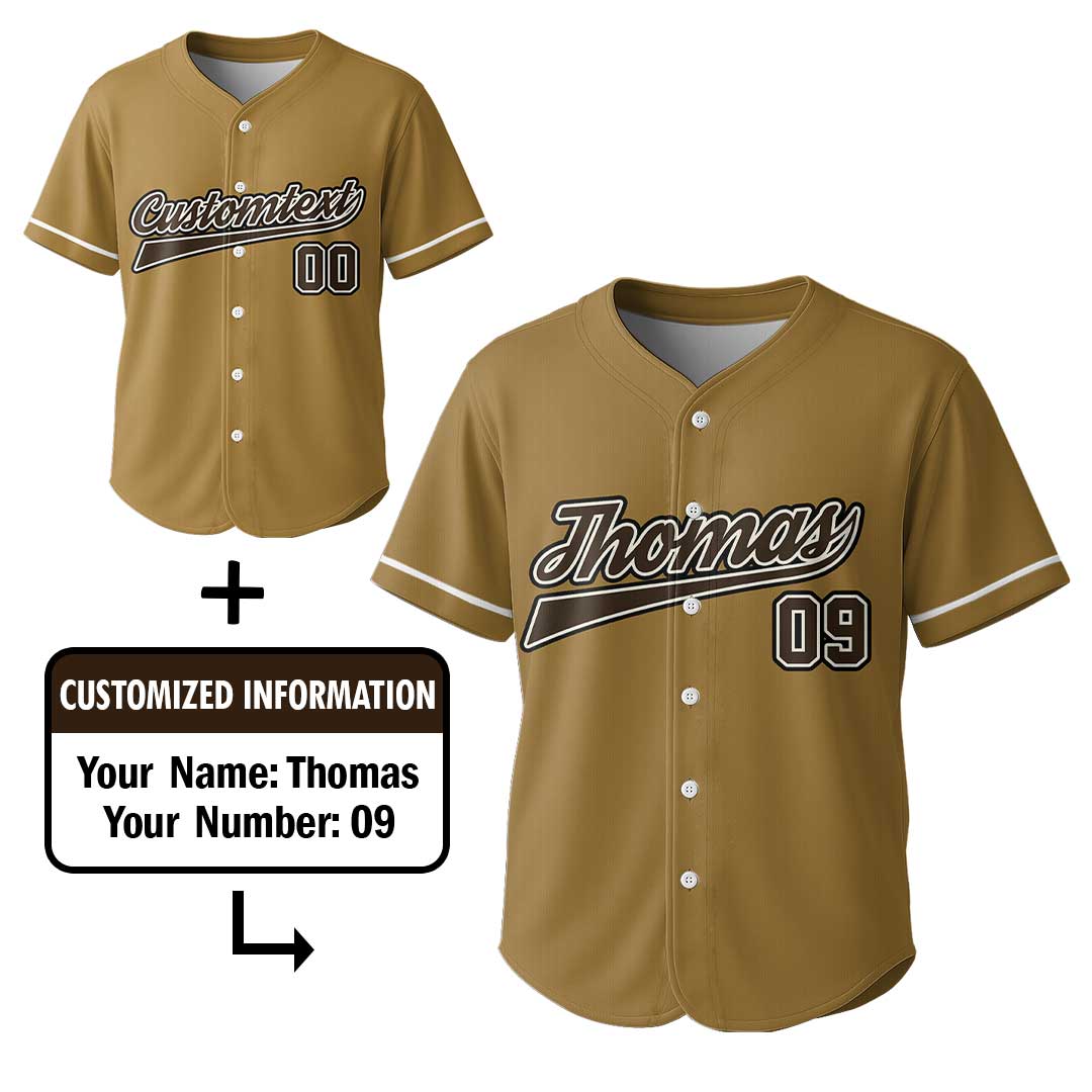 Real Grandpas Play Baseball Then Take A Nap - Custom Old Gold Baseball Jersey