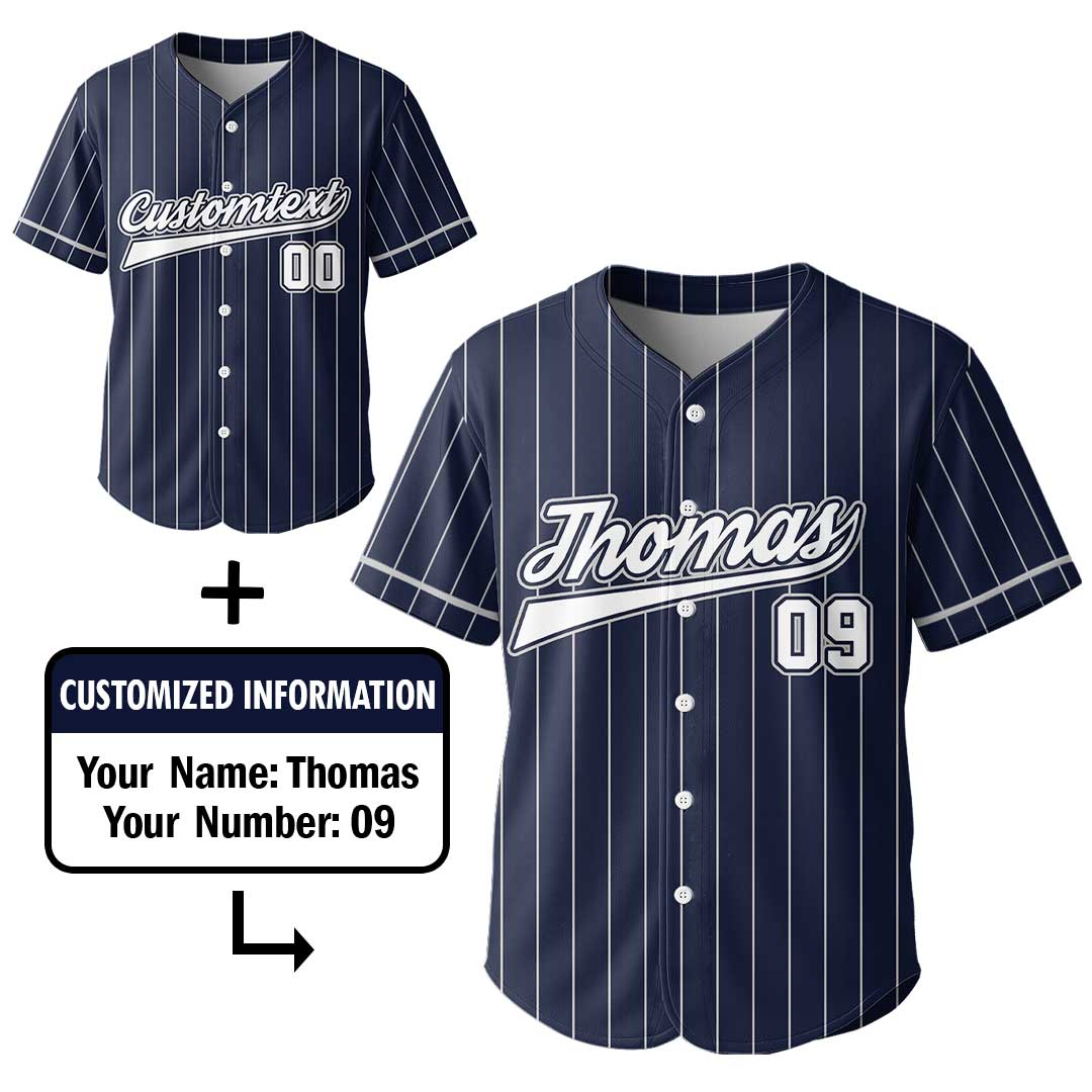 I Asked God For A Partner In Baseball - Custom Navy Baseball Jersey