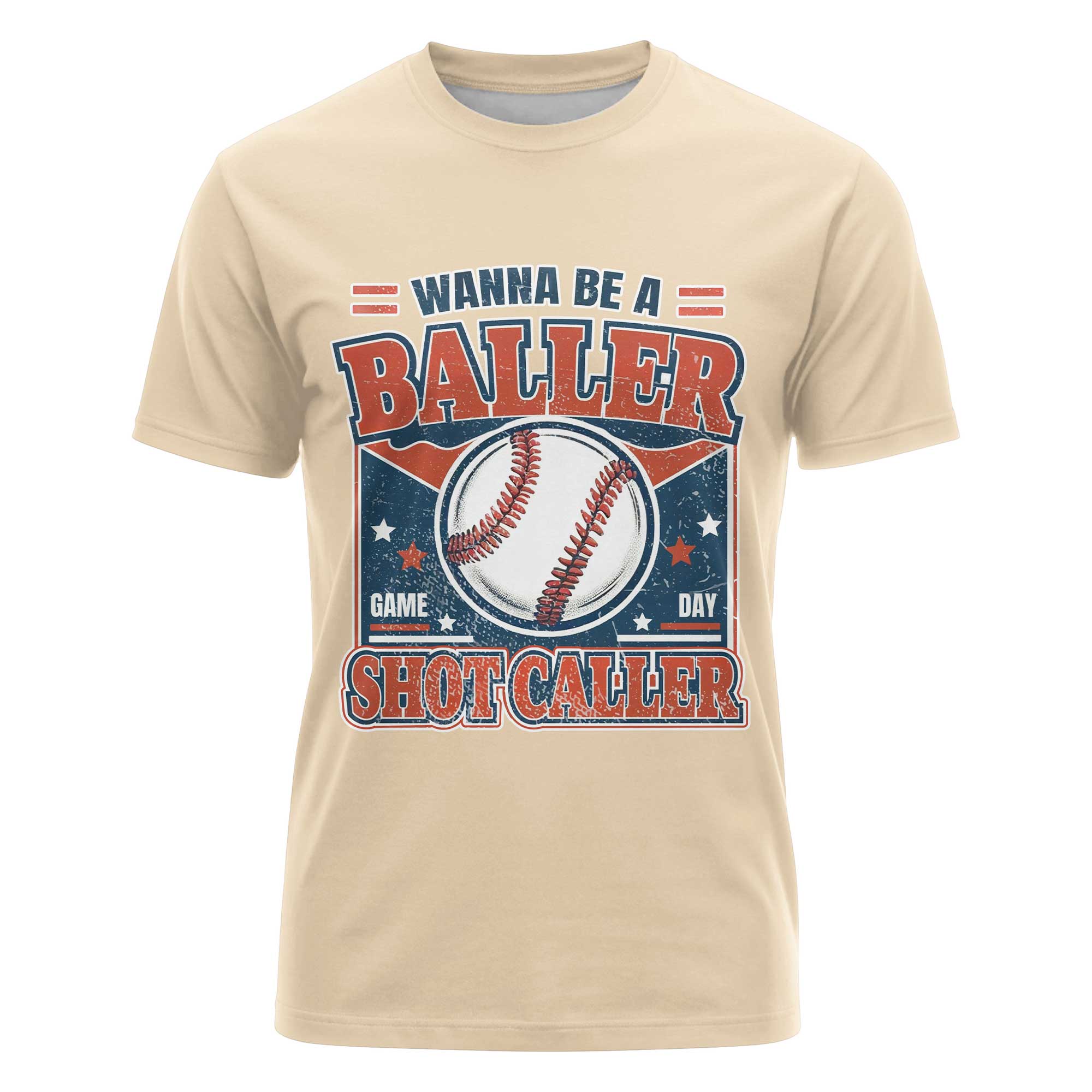 Wanna Be A Baller Shot Caller Baseball T-Shirt