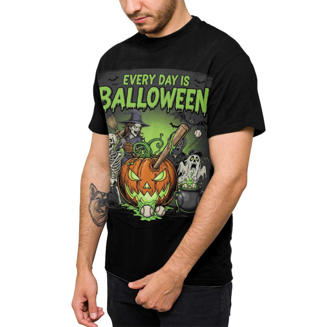 Everyday Is Balloween Baseball Halloween T-Shirt