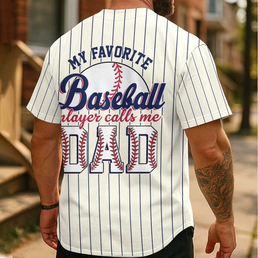 My Favorite Player Calls Me - Custom Family Matching Baseball Jersey