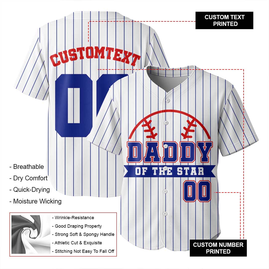 Star Of The Year and Daddy Of The Star - Custom Family Matching Baseball Jersey