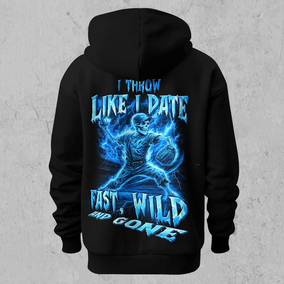 Fast, Wild and Gone - Custom Black Skull Baseball Hoodie