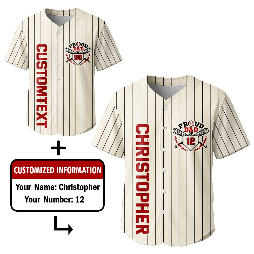 That's My Son Out There - Custom Cream Baseball Jersey