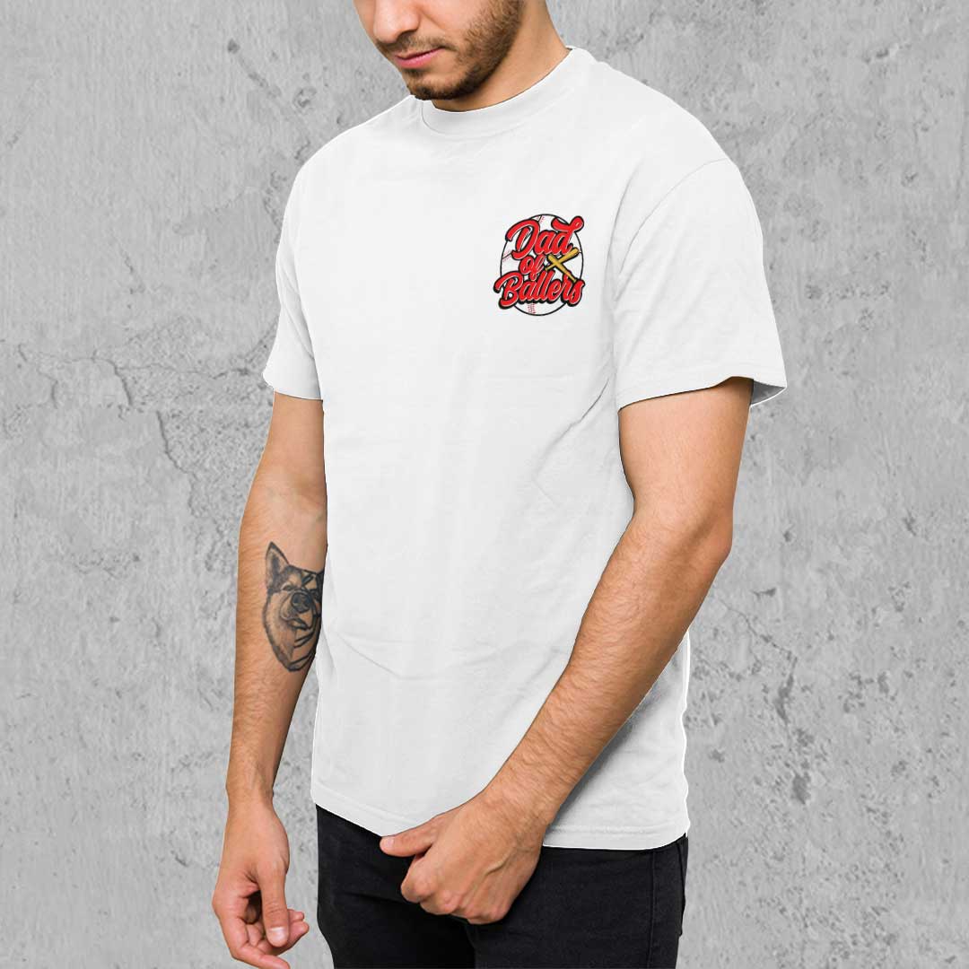 Real Men Carry Bat Bags - Black and White Baseball T-Shirt