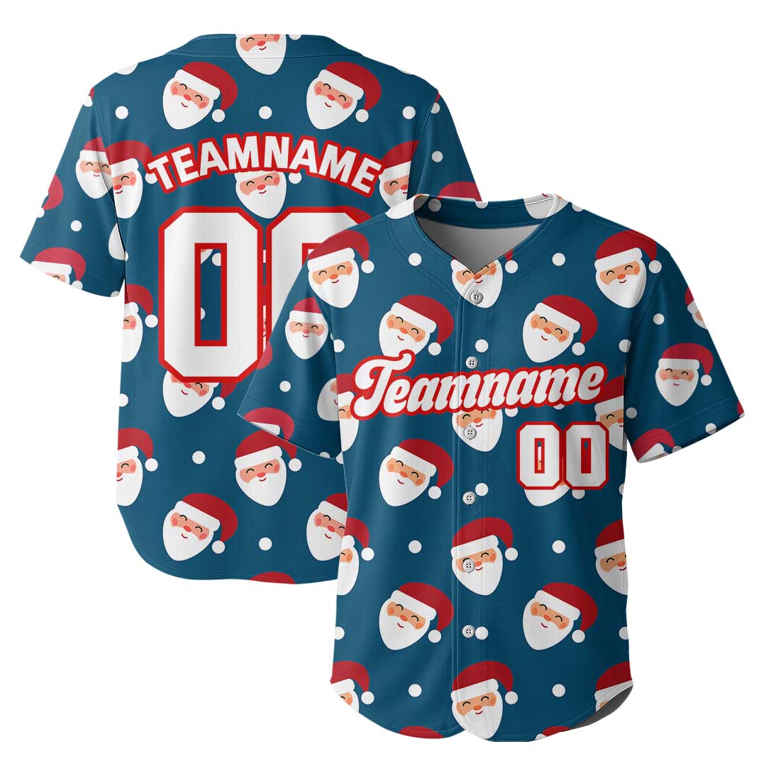 Custom Baseball Jersey with Christmas Elements