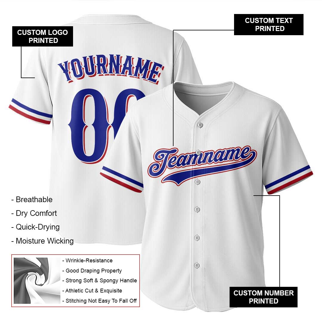 Custom Baseball Jersey with White and Grey Color