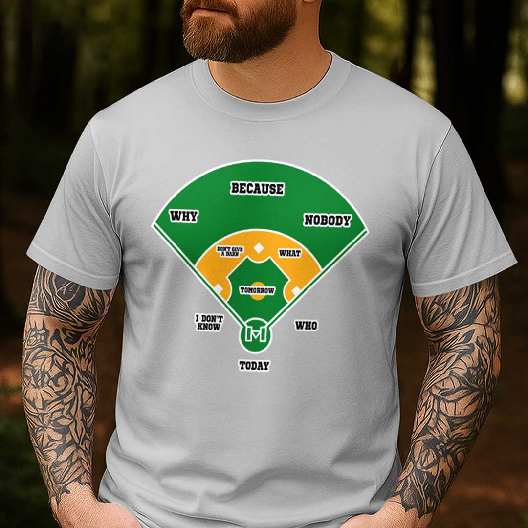 Baseball Who's On First Classic Routine Cotton Tshirt