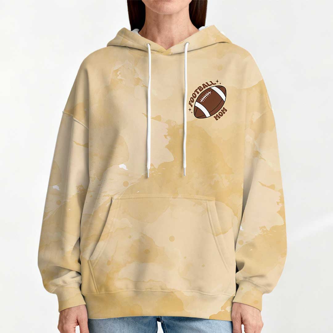 Moms Against White Football Pants - All Over Print Football Mom Hoodie