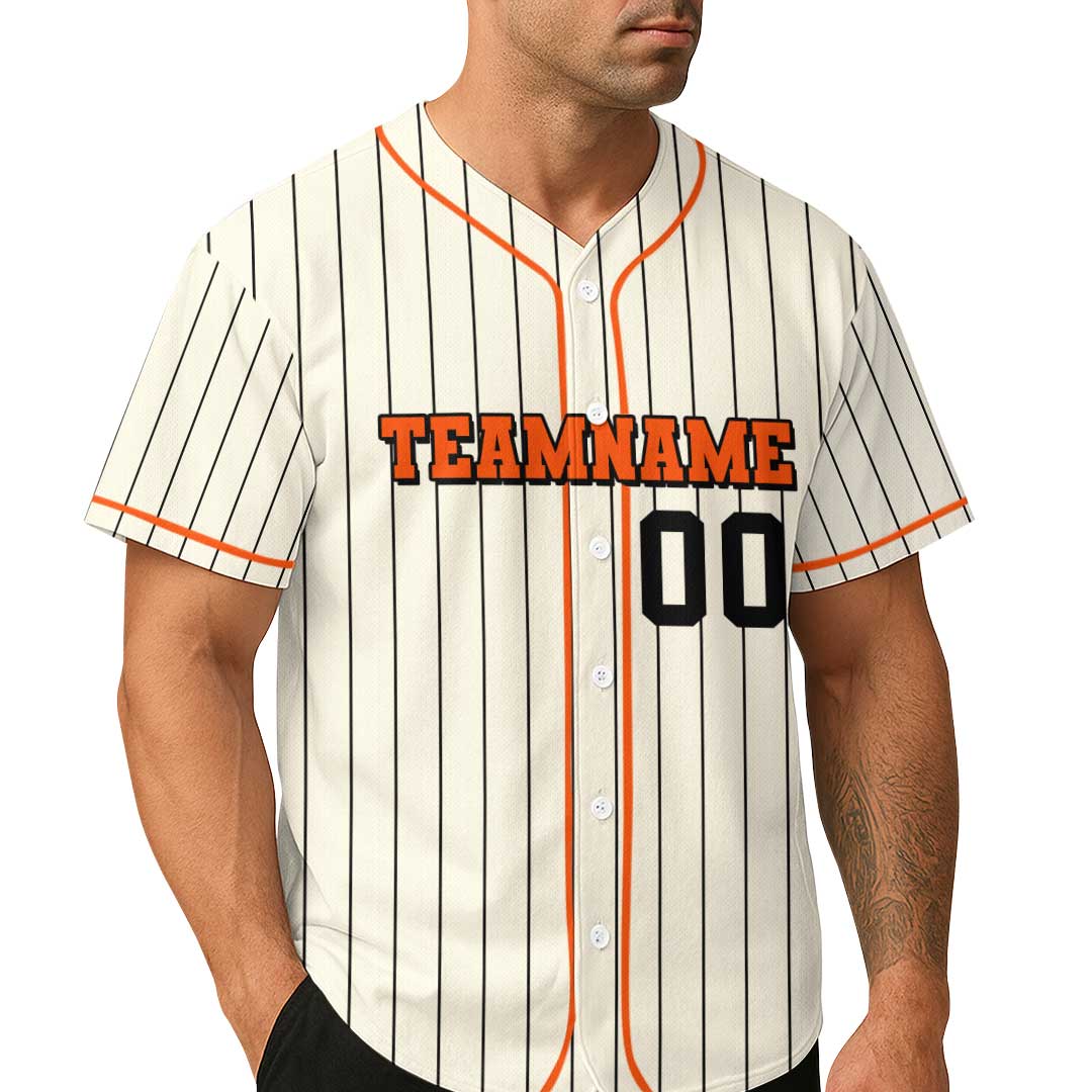 Custom Colored Pinstripes Baseball Jersey
