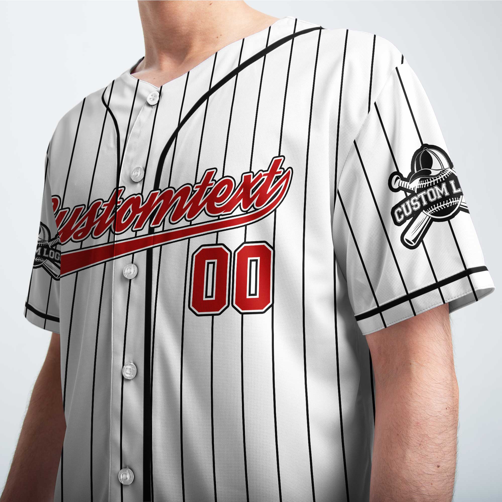I May Be A Lefty But I'm Always Right - Custom White with Black Stripes Baseball Jersey