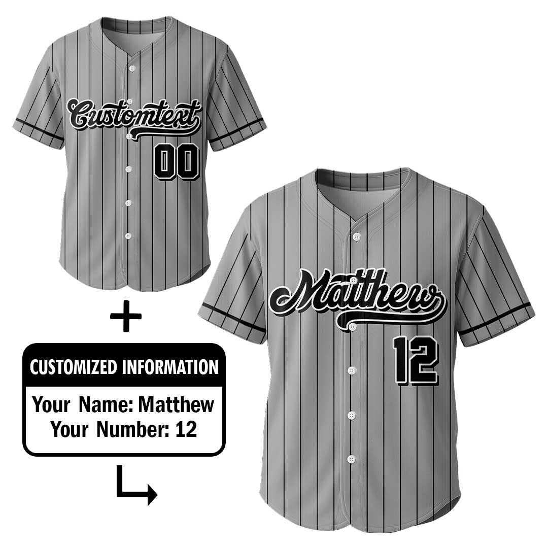 Baseball Dad Got Bats and Opinions - Custom Grey Baseball Jersey