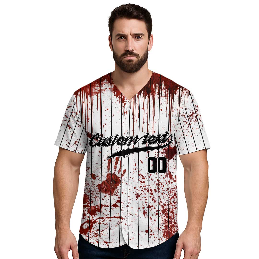 Custom Halloween Costume Zombies Cosplay Baseball Jersey
