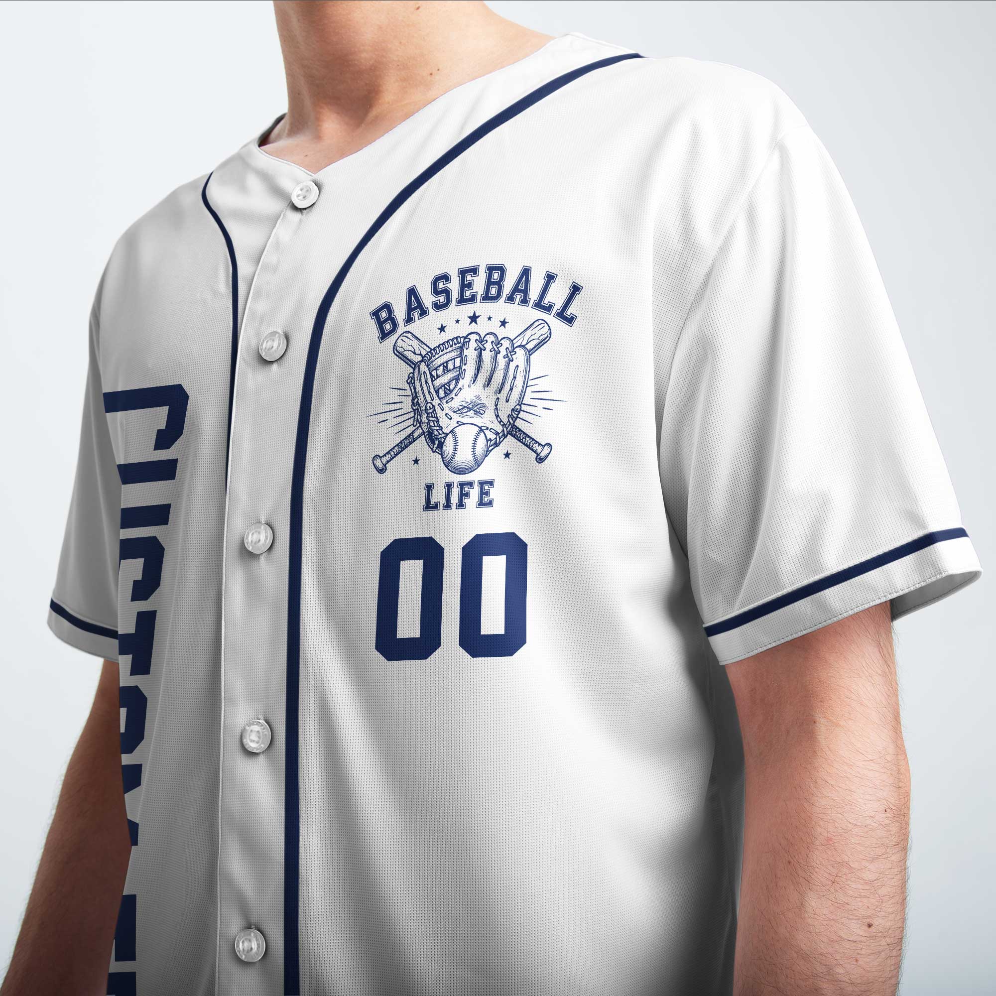 Live Life Like A 3-1 Count - Custom White and Navy Baseball Jersey
