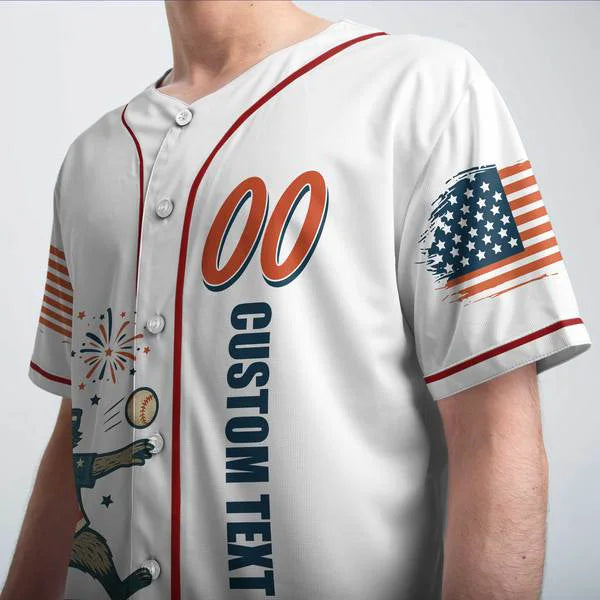 Let's Get Hammered and Blow Some Shit Up - Baseball Jersey - Patriotic American Jersey
