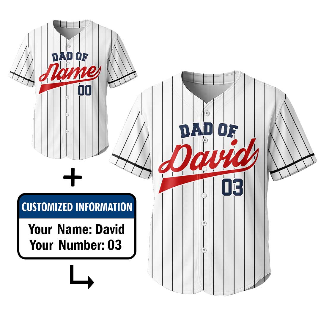 Behind Every Baseball Player Who Believes In Himself Is A Baseball Dad - Custom White Baseball Jersey