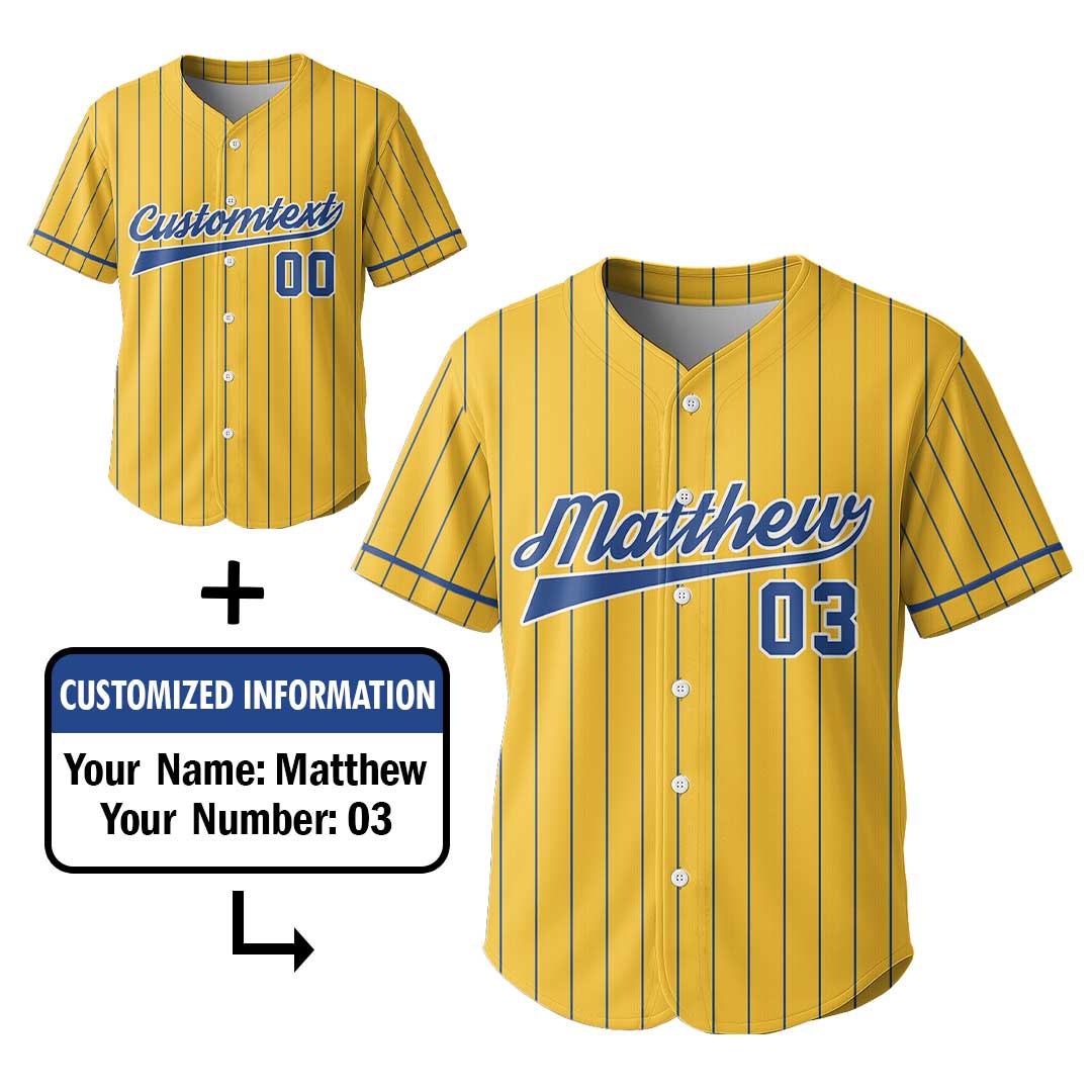 Let's Peel It Slugger - Custom Yellow Baseball Jersey