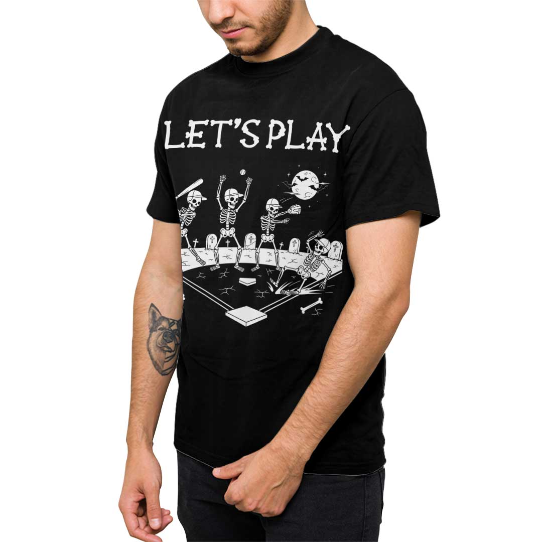 Let's Play Baseball Halloween T-Shirt