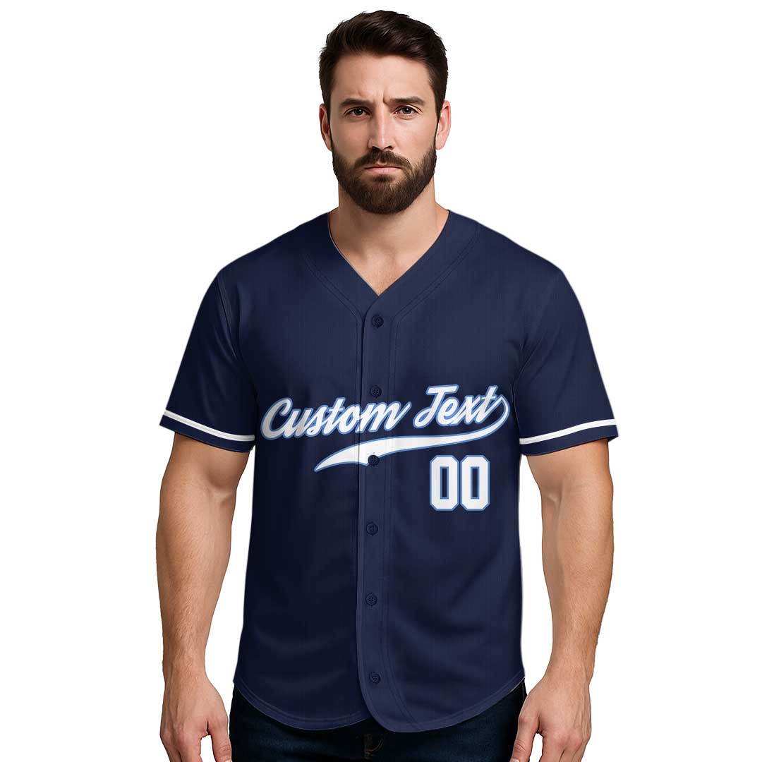 My Batting Average Is Higher Than My Cholesterol - Custom Navy Baseball Jersey