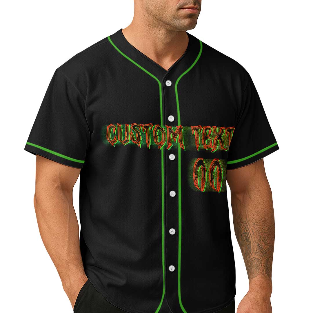 No Balls No Game - Custom Black Skull Baseball Jersey