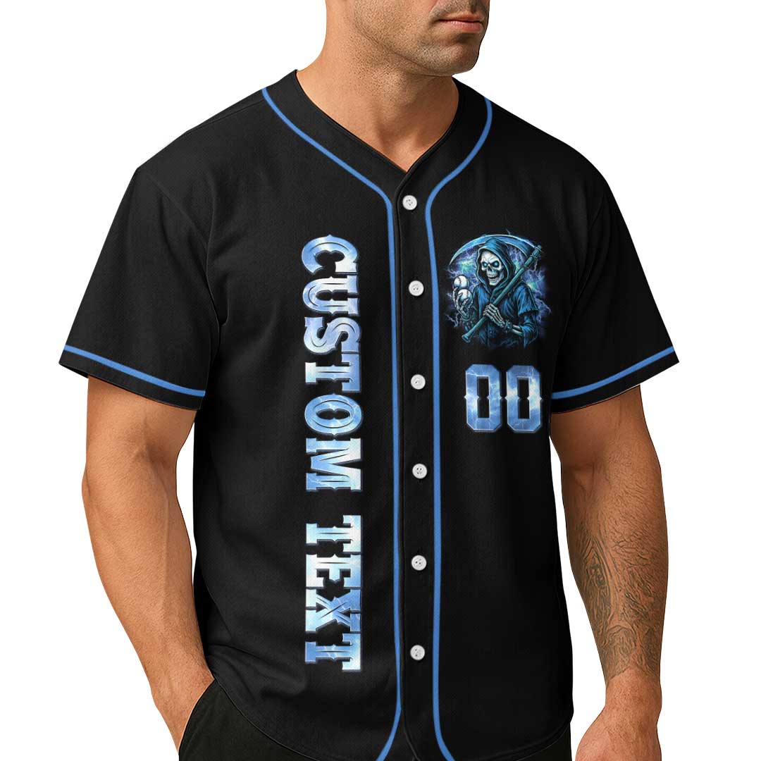 I've Got Balls And I Know How To Use Them - Custom Black Skull Baseball Jersey