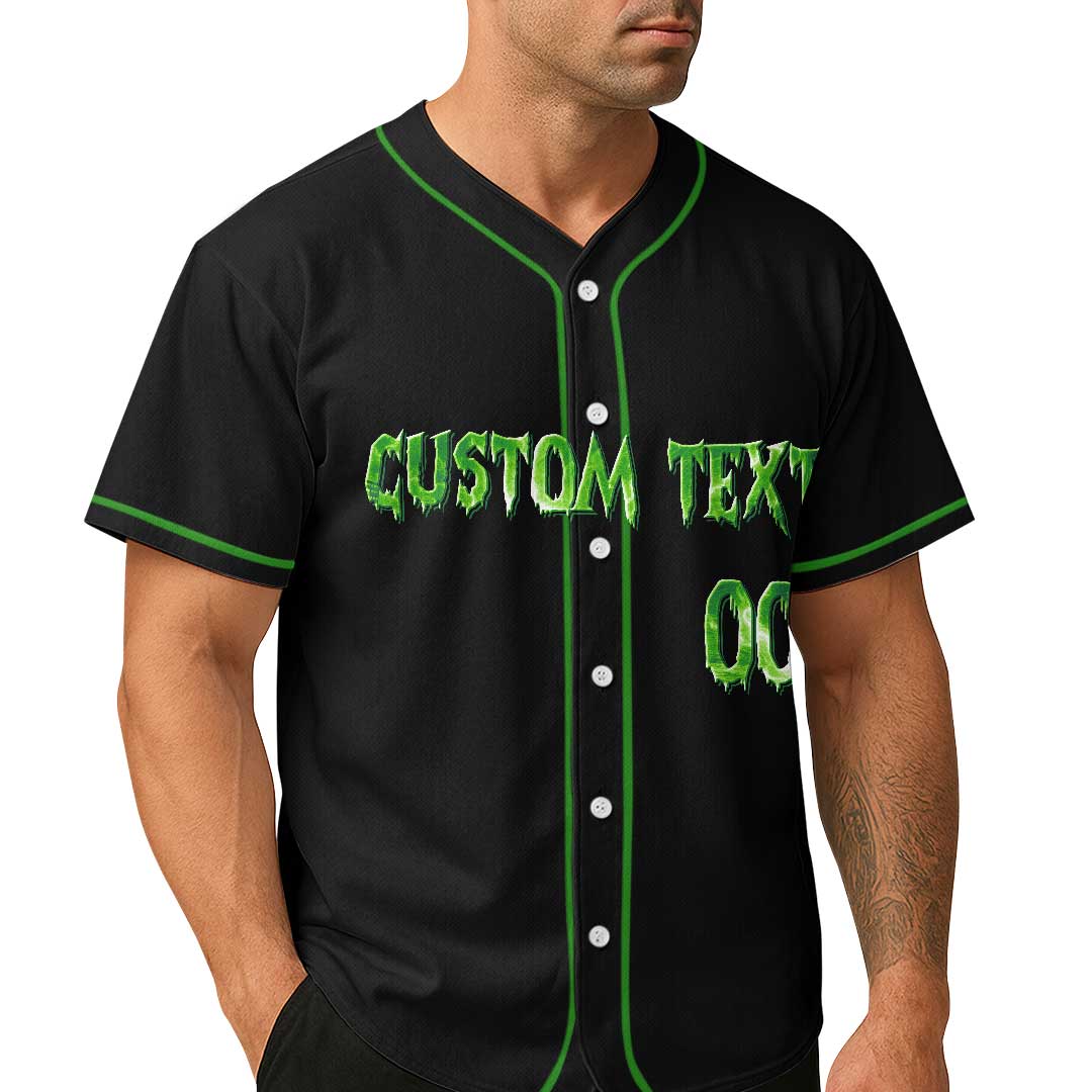 Fast, Wild and Gone - Custom Black Skull Baseball Jersey