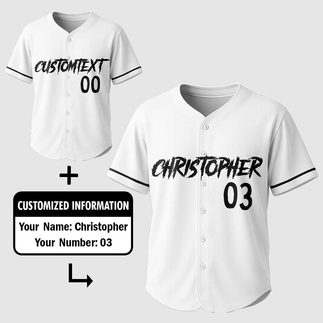I Don't Just Slide Into Bases - Custom White Skull Baseball Jersey