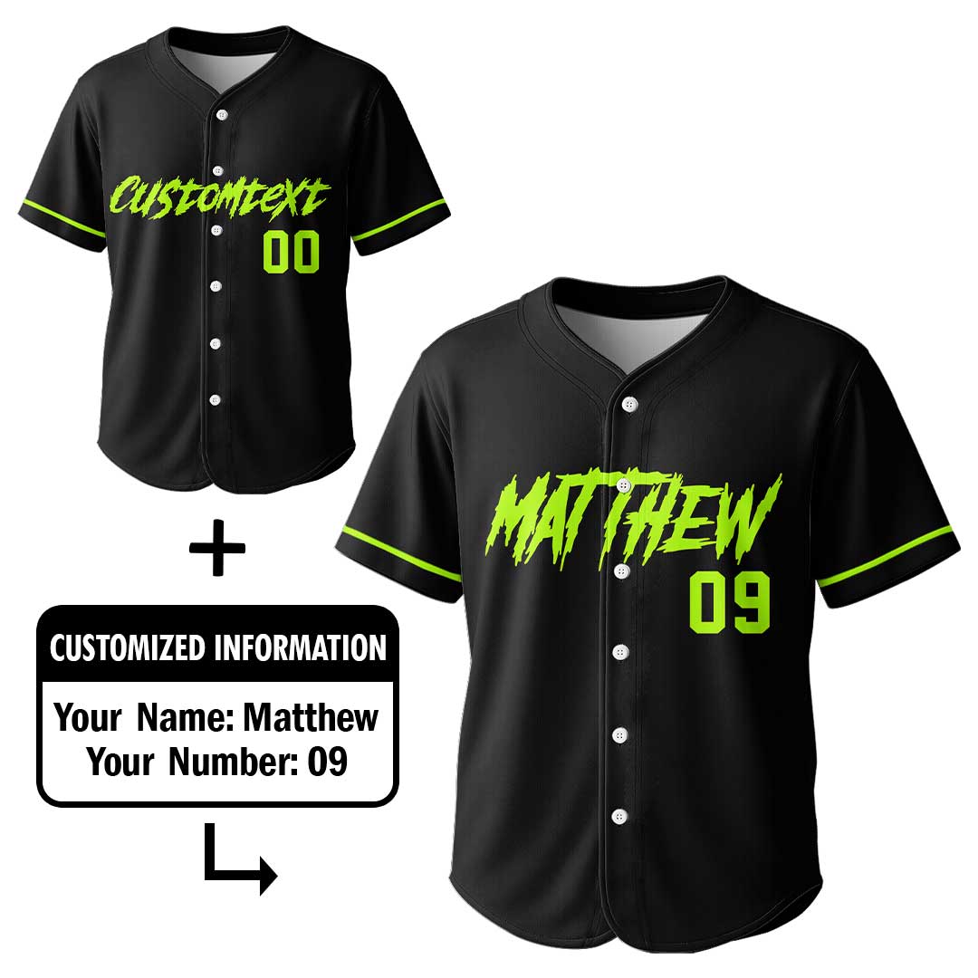 I'm Gonna Hold Your Balls When I Say This... - Custom Black Skull Baseball Jersey