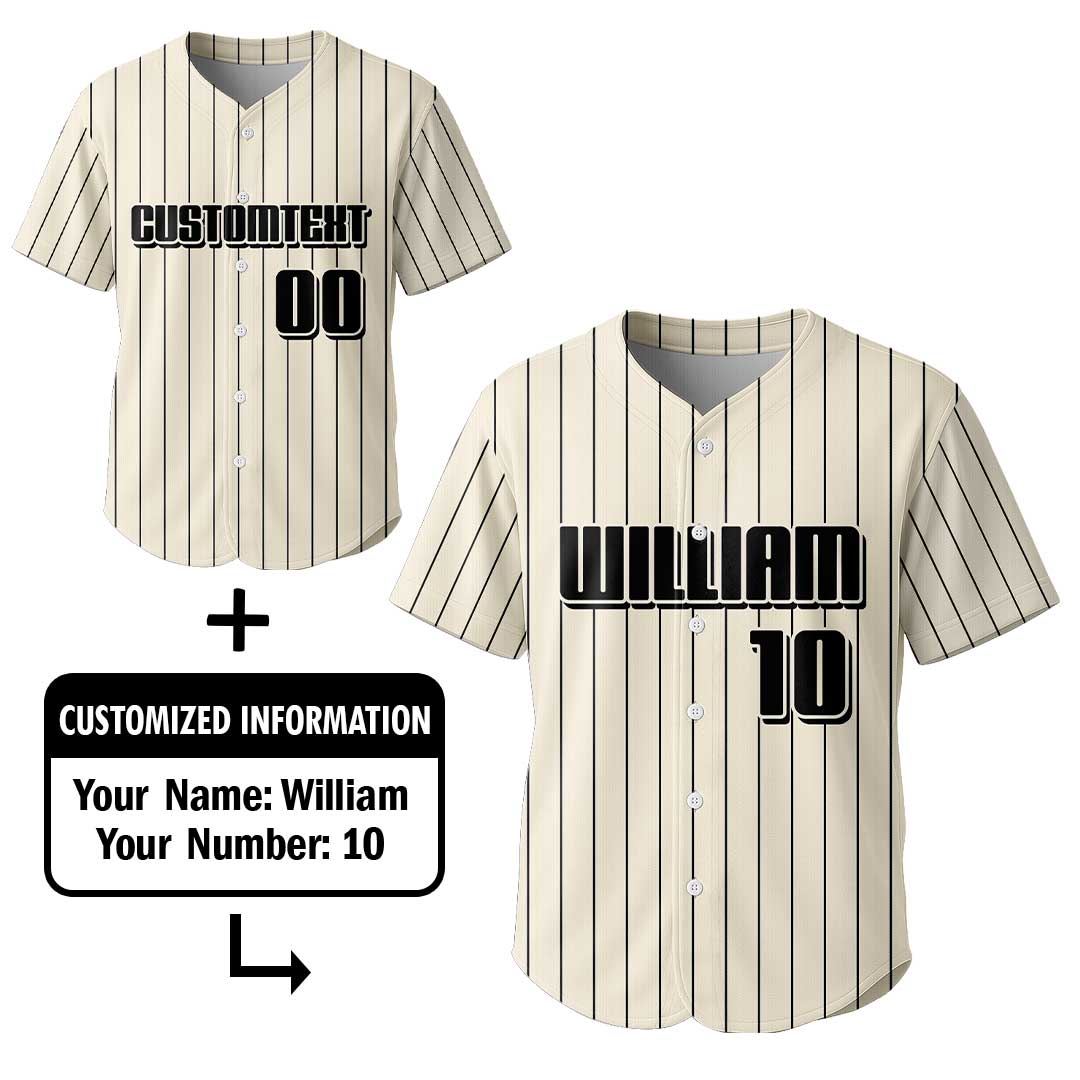 Keep Calm and Go Nuts - Custom Groovy Cream Baseball Jersey