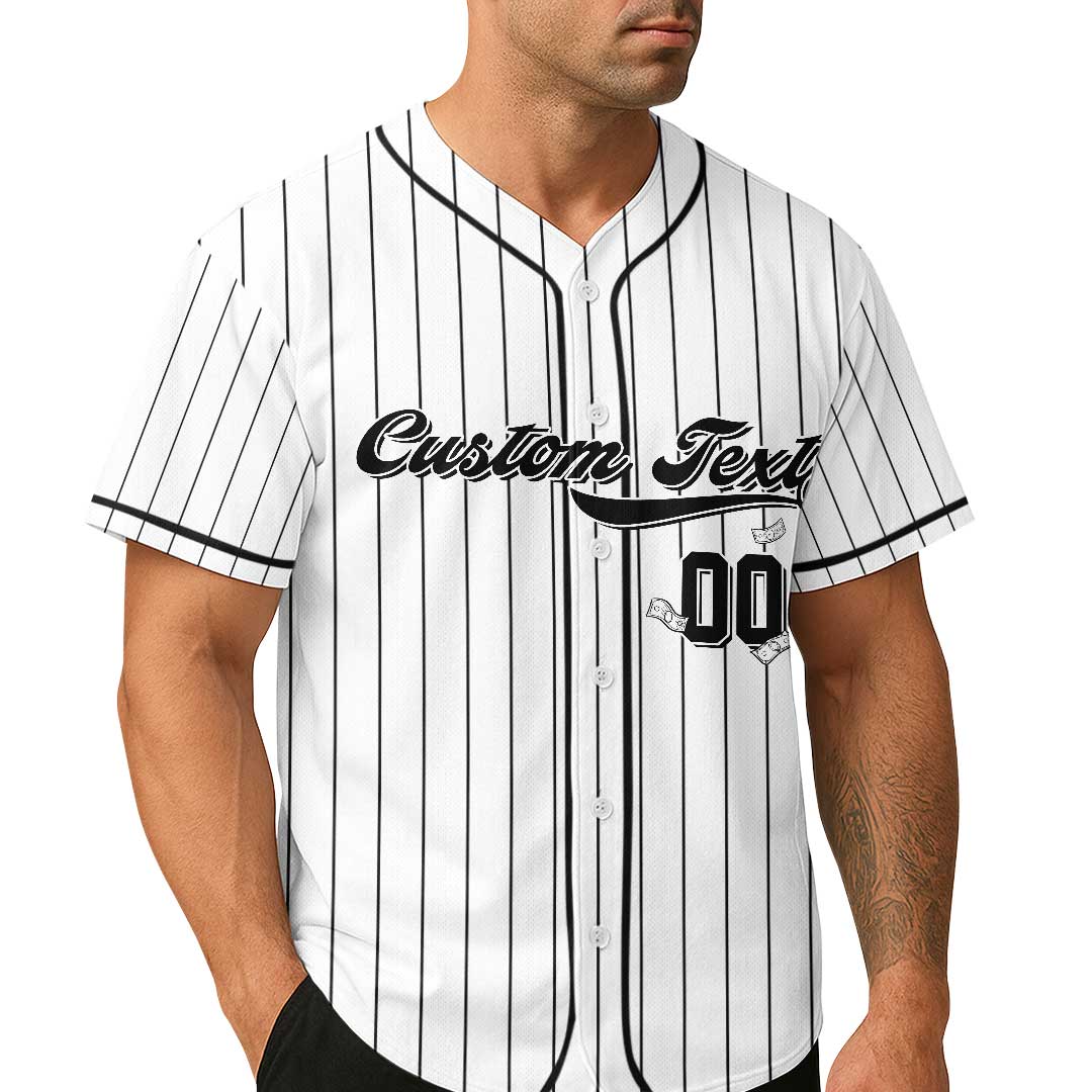 Baseball Dad The Only Thing I Throw Is My Money - Custom White Baseball Jersey