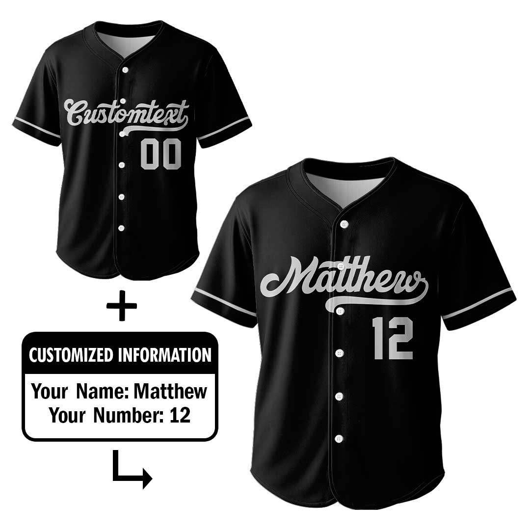 A Sexy Baseball Dad - Custom Black Baseball Jersey