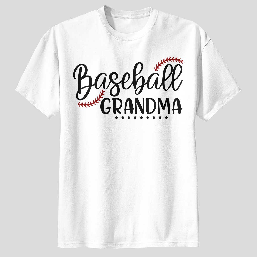 Baseball Grandma and Grandpa - White and Black Baseball T-Shirt