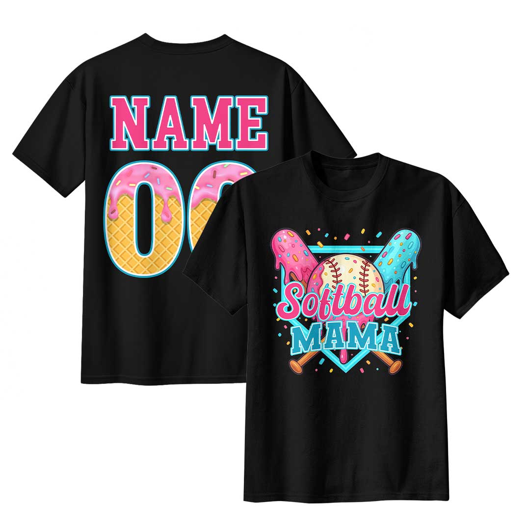 Custom Ice Cream Softball Tshirt