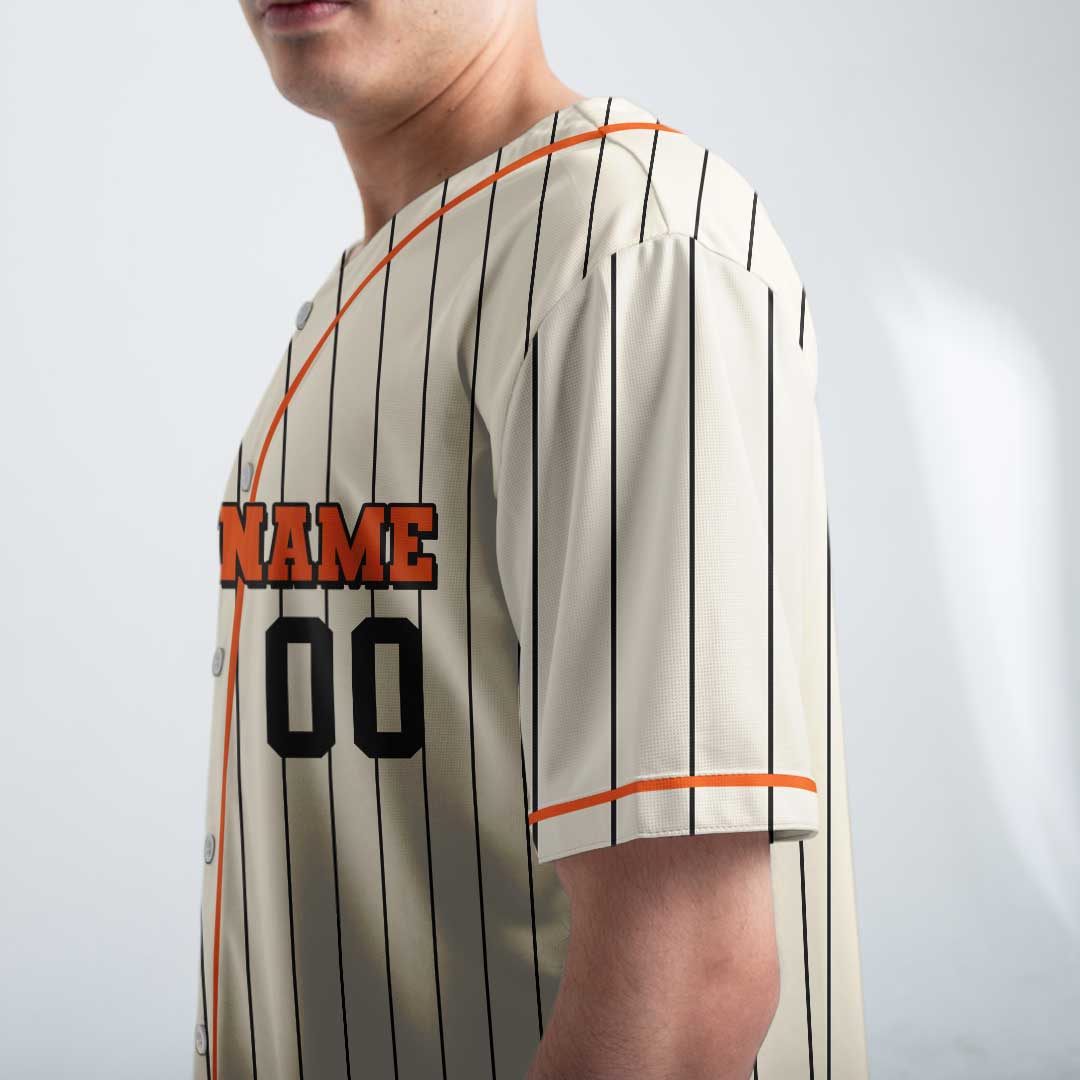 Custom Colored Pinstripes Baseball Jersey