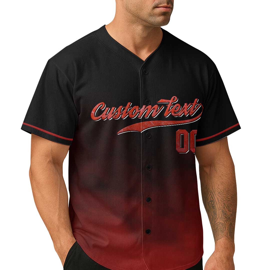 Baseball Dad - Custom Black Halloween Baseball Jersey