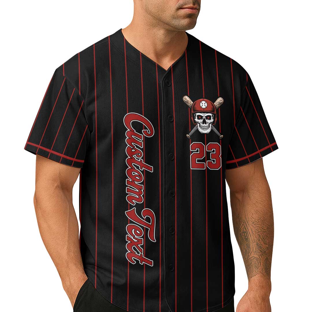 MVP Most Valuable Papa - Custom Black Red Stripe Baseball Jersey