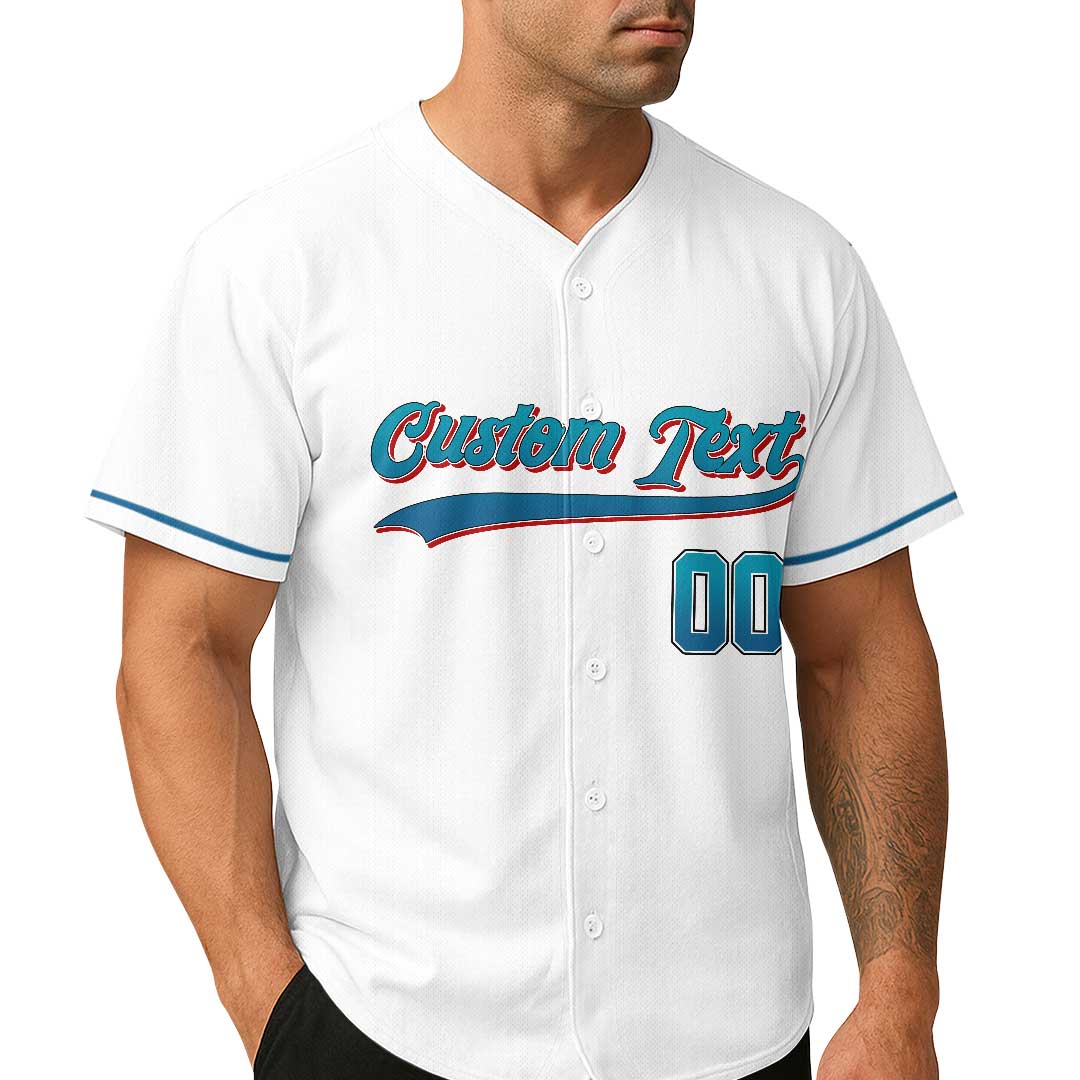 At The Ballpark Is Where I Spend Most Of My Days - Custom White Blue Baseball Jersey