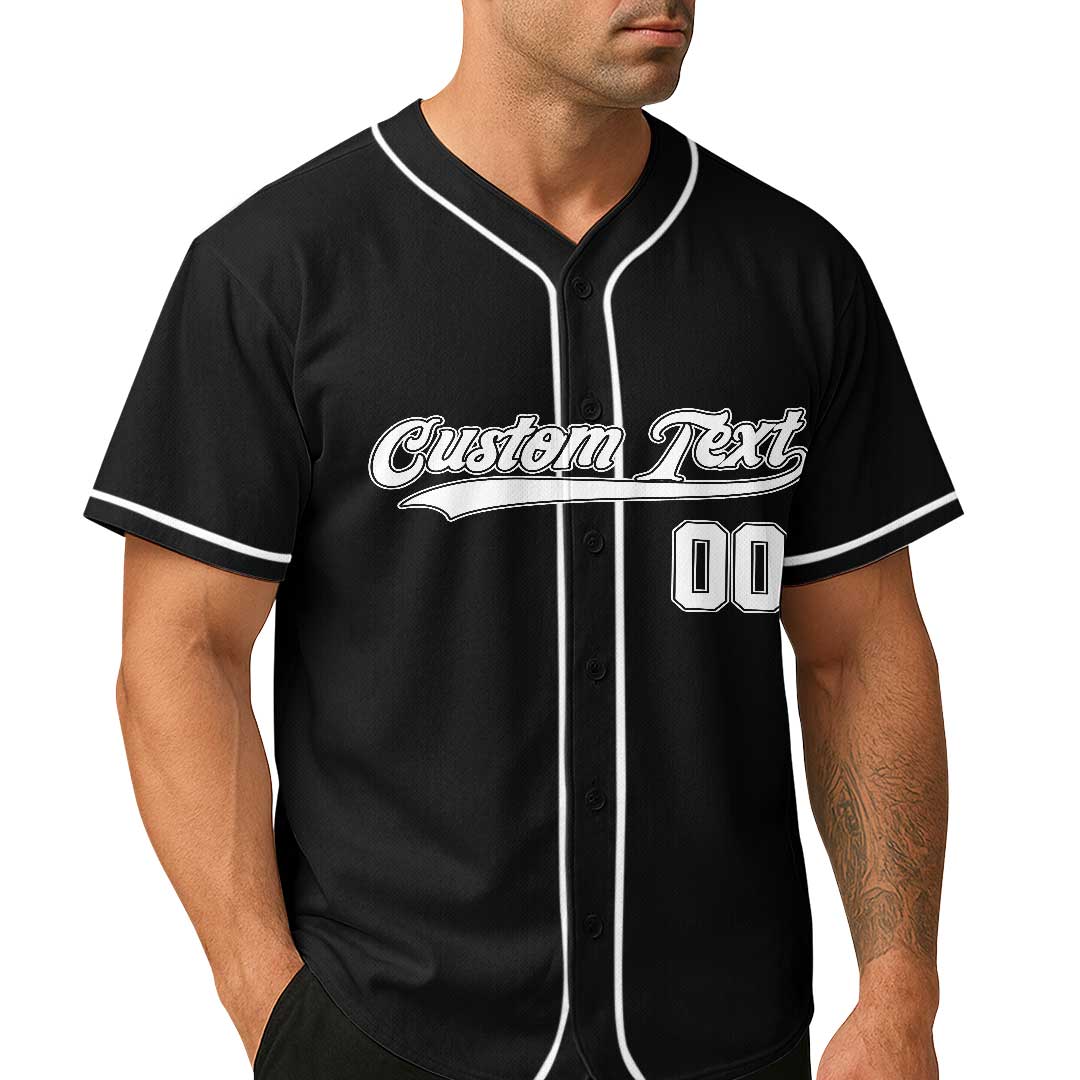 I Never Dreamed I'd Grow Up To Be A Super Sexy Baseball Grandpa - Custom Black White Baseball Jersey