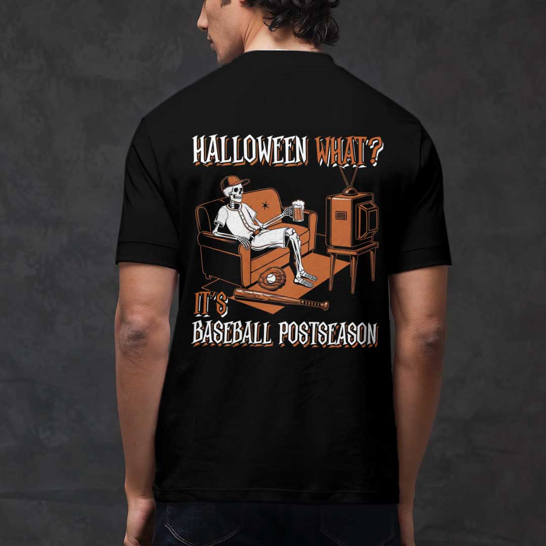 It's Baseball Postseason Black White Baseball Halloween T-Shirt