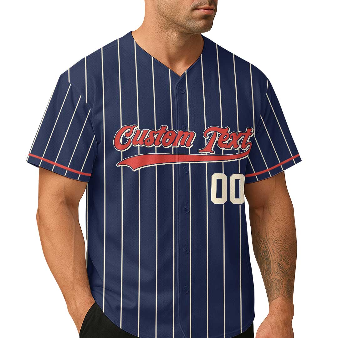 Take Me Out To The Ball Game - Custom Navy Baseball Jersey