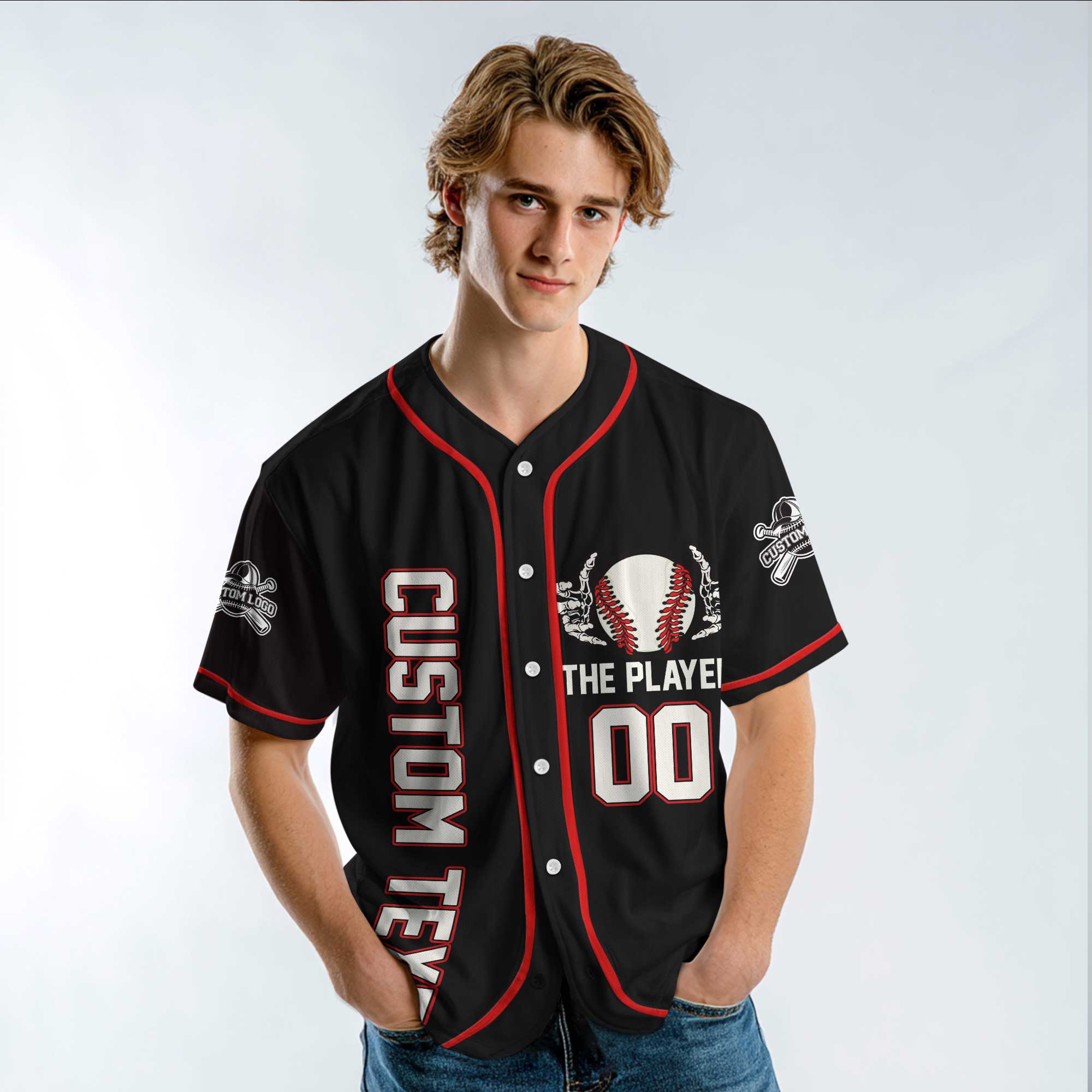 Let The Kids Play - Custom Black Baseball Jersey