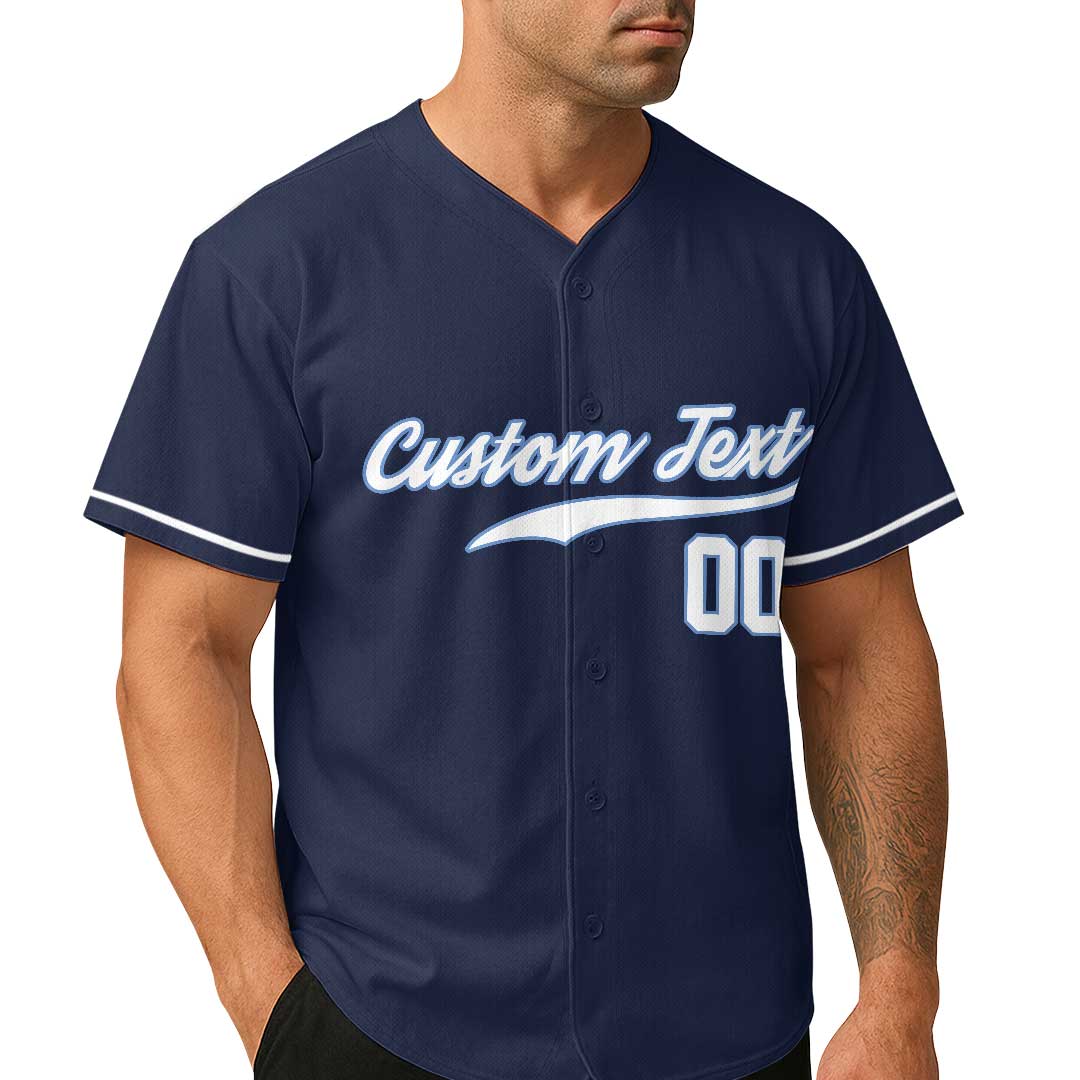 My Batting Average Is Higher Than My Cholesterol - Custom Navy Baseball Jersey