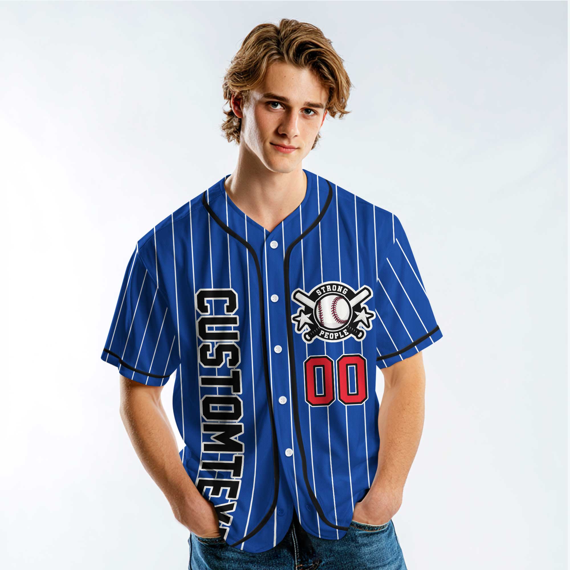 Hard Times Create Strong People - Custom Royal Blue Black Baseball Jersey