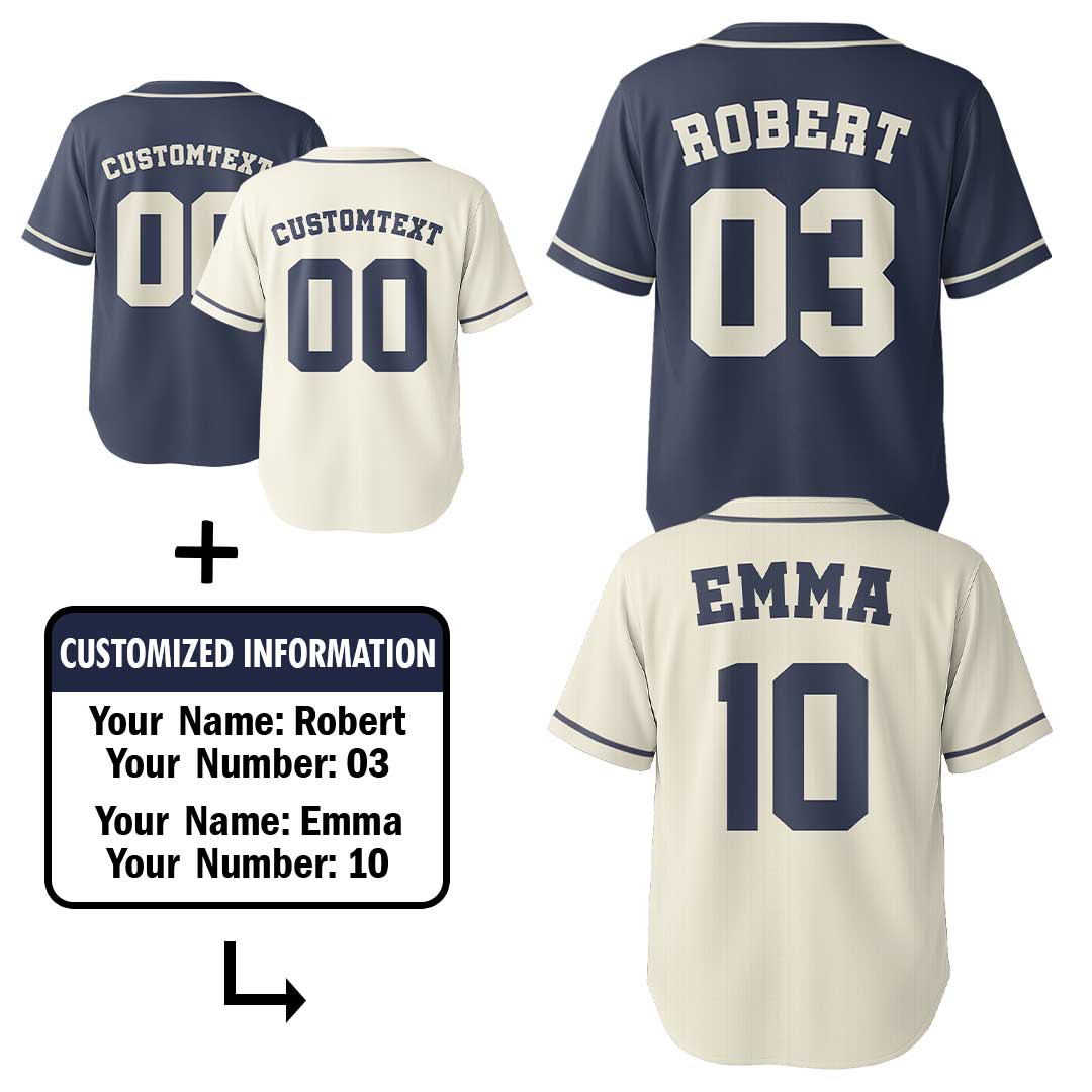 Bride and Groom - Custom Couple Baseball Jersey
