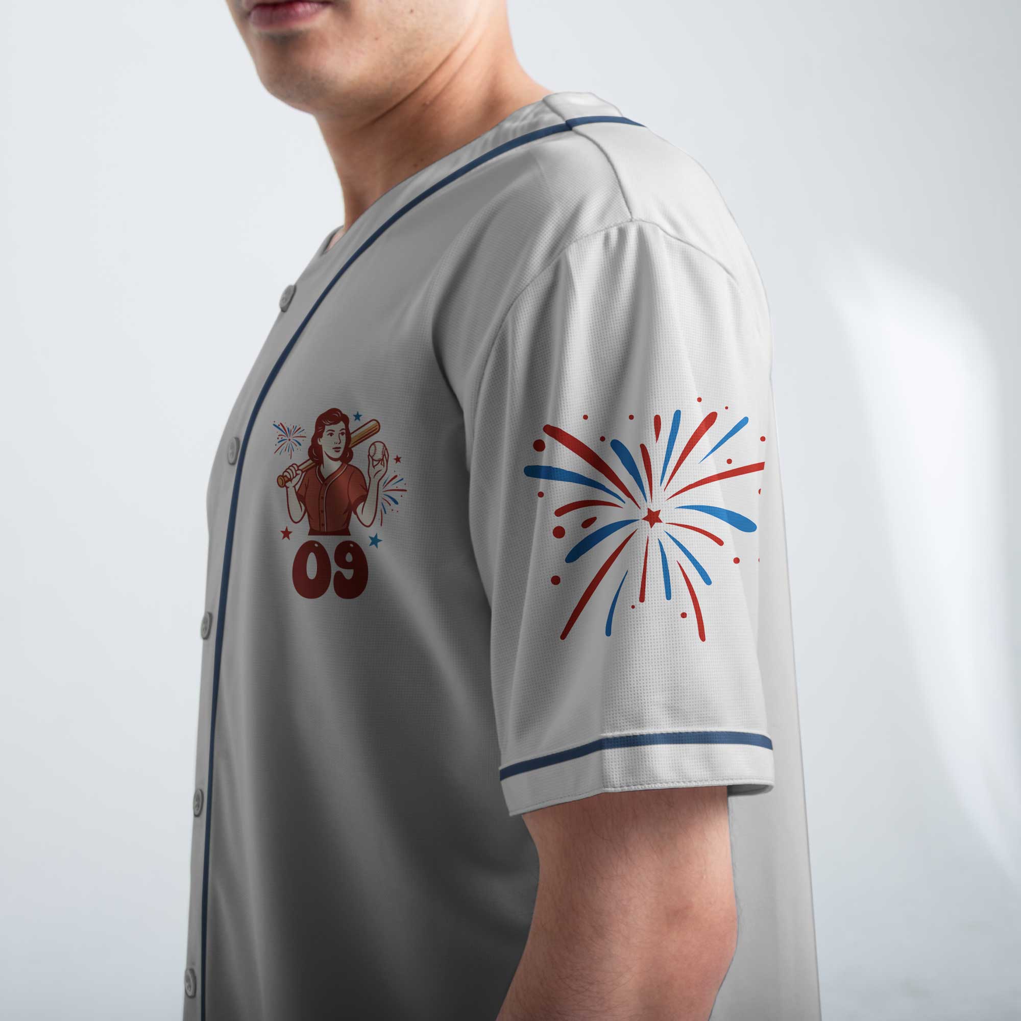Democracy Is Dying By Hey Nice Baseball - Baseball Jersey - Patriotic American Jersey