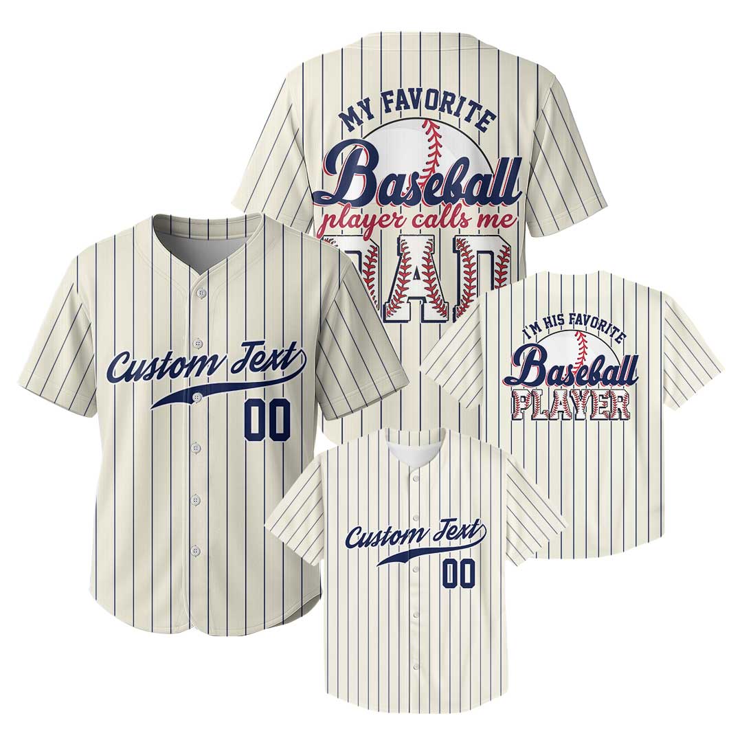 My Favorite Player Calls Me - Custom Family Matching Baseball Jersey