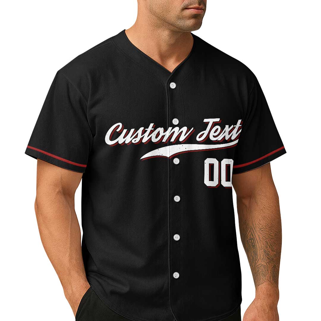The Real MVP - Custom Black Baseball Jersey
