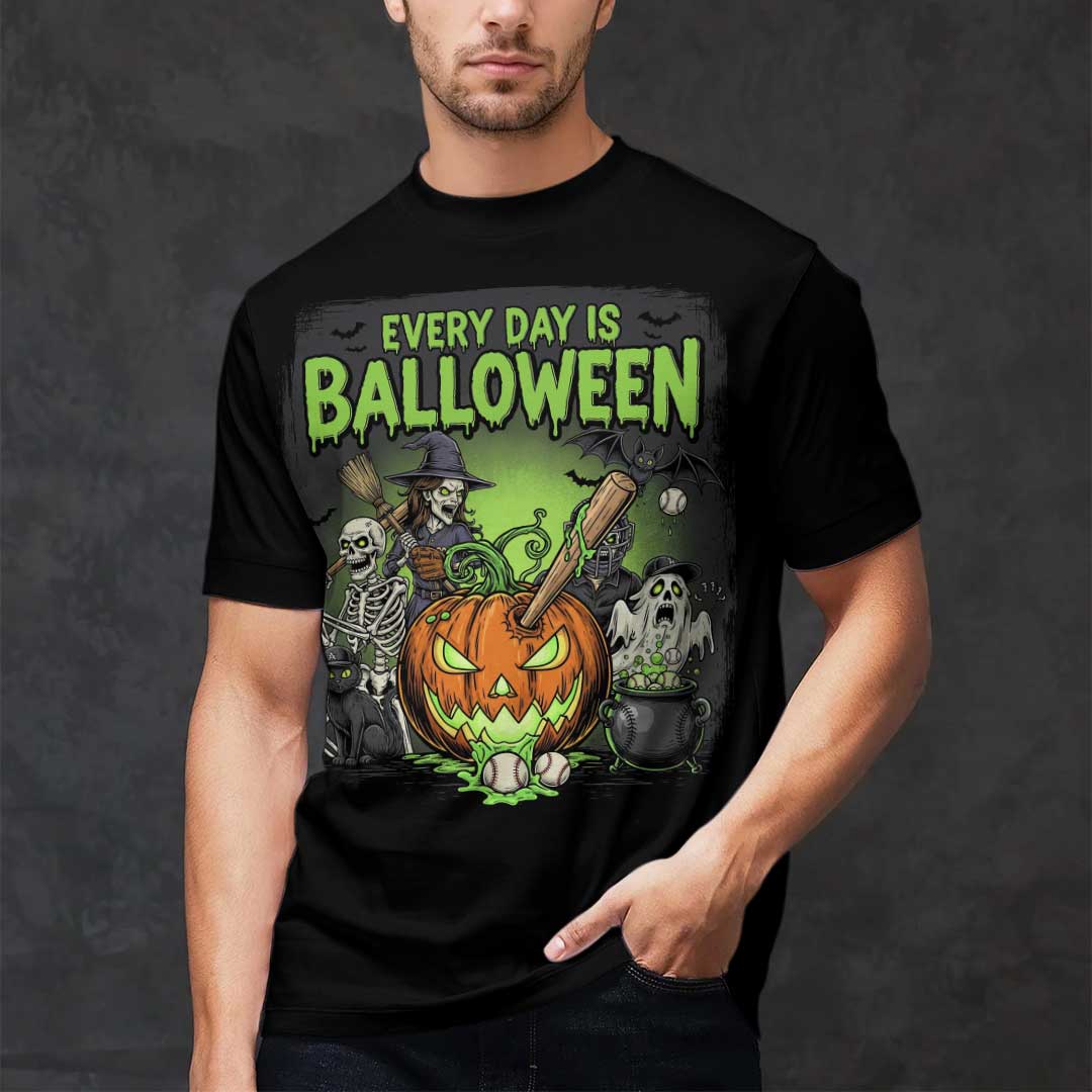 Everyday Is Balloween Baseball Halloween T-Shirt